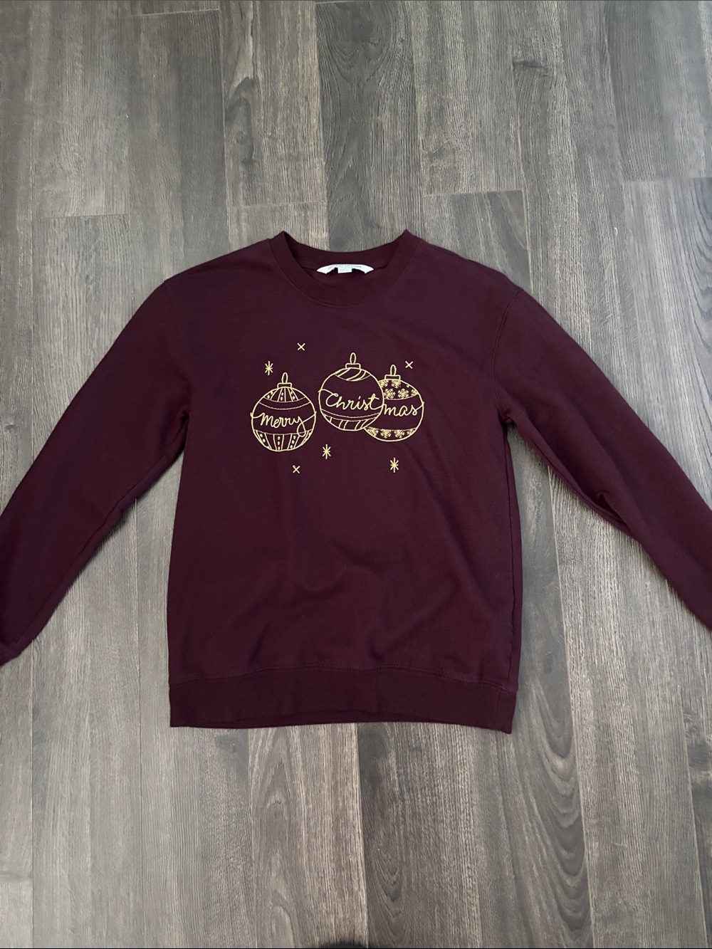 Women's Burgundy Christmas Sweater - Picture 6 of 11